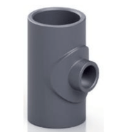 PVC - U Reducing TEE - Solvent Weld | High - Quality Pipe Fitting - H2O Warehouse